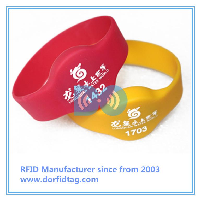 RFID enabled wristbands  with  micro RFID  micro chip for  Club VIP system rfid bluetooth